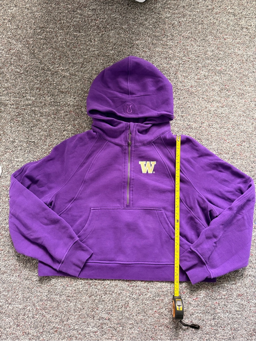 lululemon athletica University of Washington Huskies Half-Zip Scuba Hoodie XL